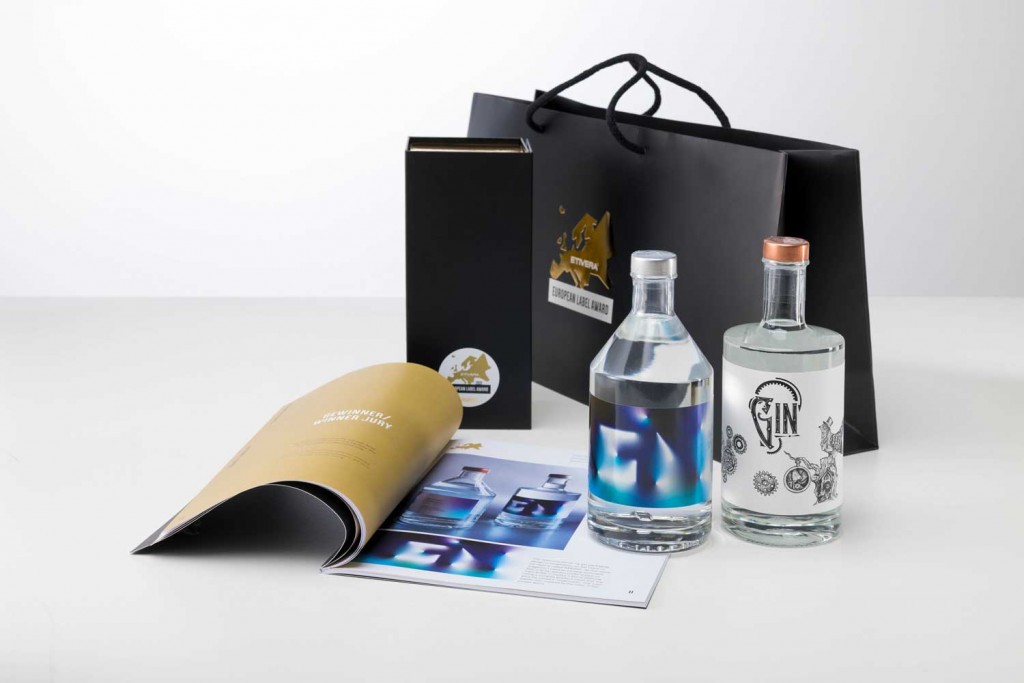 schönste Gin-Etikett Das Sieger-Design des Etivera European Label Award.